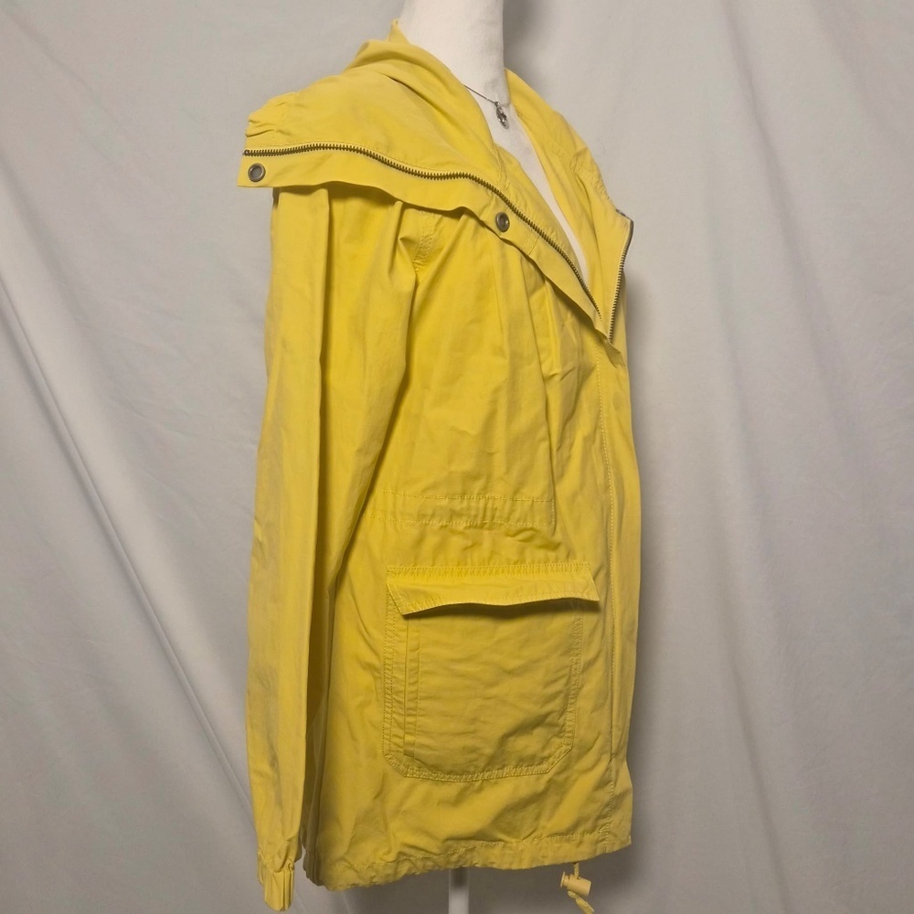 Eileen Fisher Weather Resistant Cotton Nylon Campcore Granola Yellow Rain Coat S - Picture 6 of 16